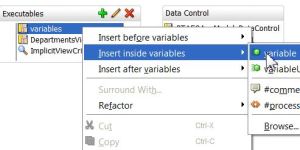 Create a Variable in Executable Section of pageDef